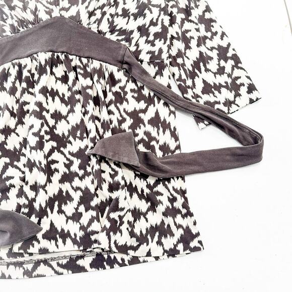 DVF Maternity Patterned Long Brown Patterned Shirt Size M - Picture 3 of 6